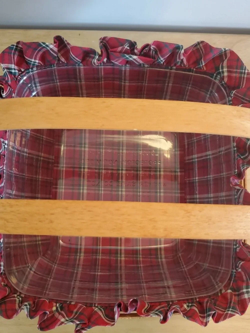 Longaberger 1993 Christmas Collection Bayberry Basket, Liner & Protector Combo